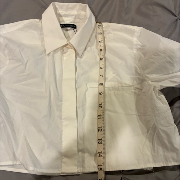 NWT Zara White Cropped Top in Sz XS - Picture 14 of 14